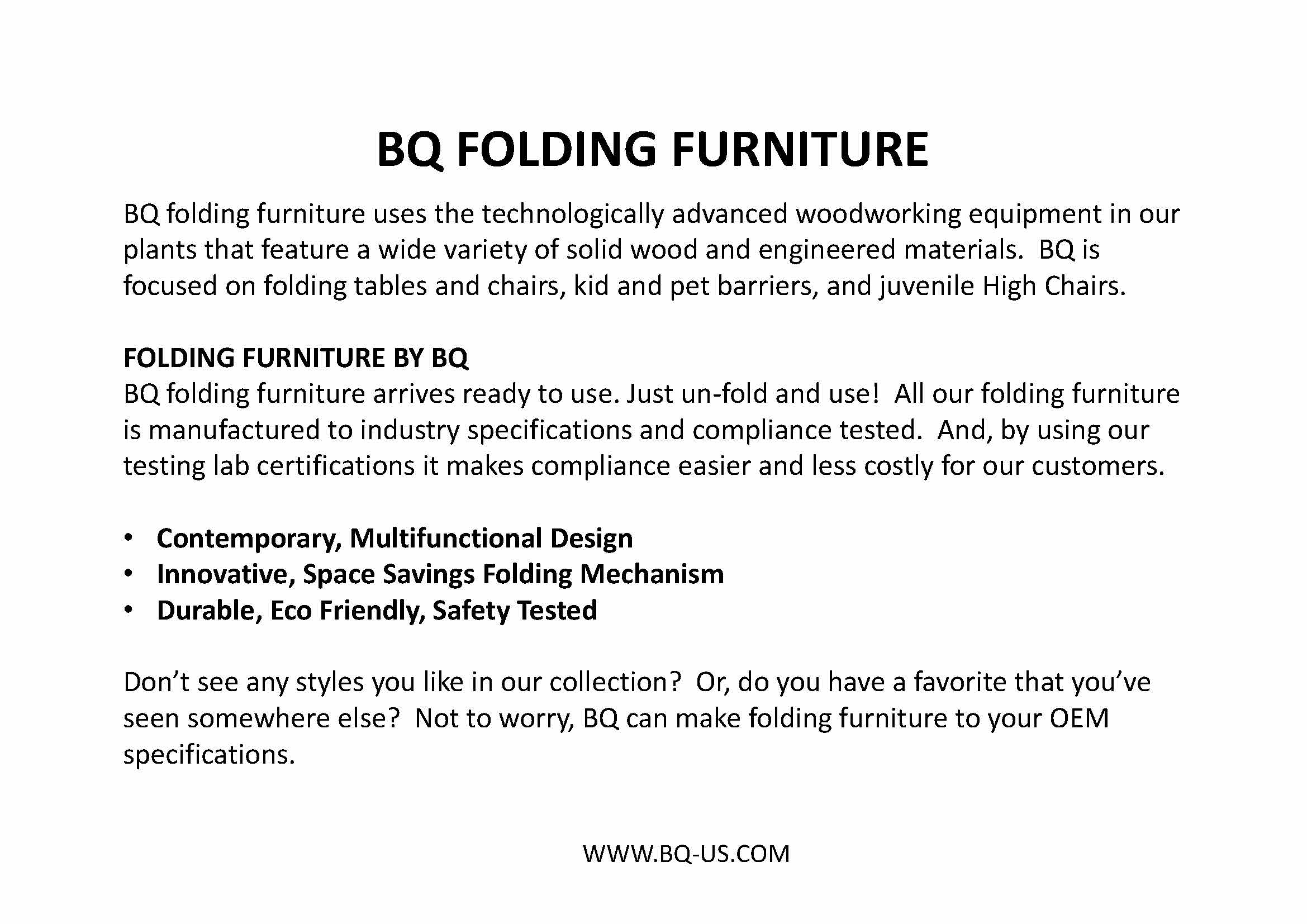 folding furniture
